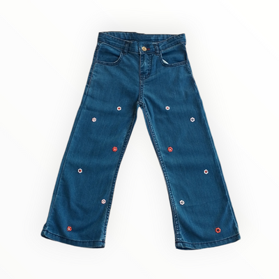 Girls Embroided Jeans- Black