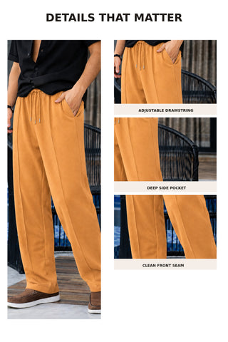 Rust Straight-Fit Trousers Ecowears Store