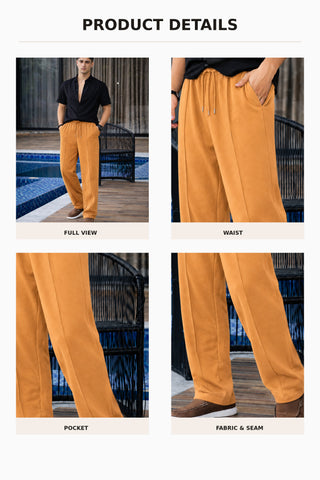 Rust Straight-Fit Trousers Ecowears Store