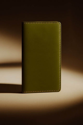 Rustow Moss Olive Vertical Card Wallet – Premium Leather Finish Ecowears Store