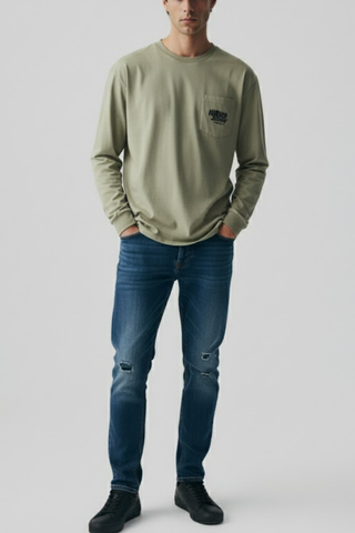 Sage Green Long Sleeve Tee Ecowears Store