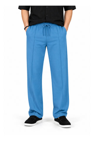 Sky Blue Relaxed Fit Trousers Ecowears Store