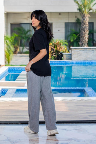 Slate Drift Drawstring Trousers- Light Grey Ecowears Store