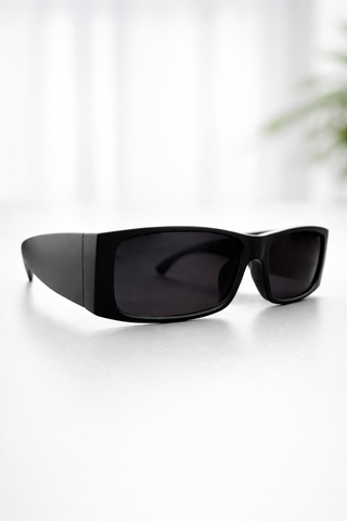 Sleek Rectangular Sport Shades – Matte Black Ecowears.pk
