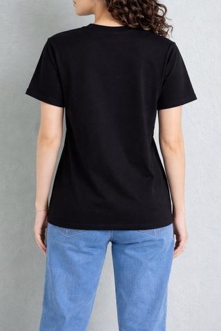 Taste the Sun Graphic Tee – Women's Black Cotton Statement T-Shirt Ecowears Store