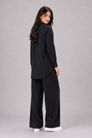 Textured Black Co-ord Set Ecowears Store