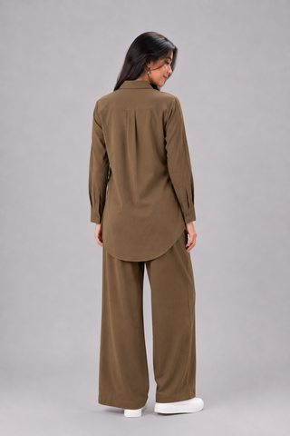 Textured Olive Co-ord Set Ecowears Store