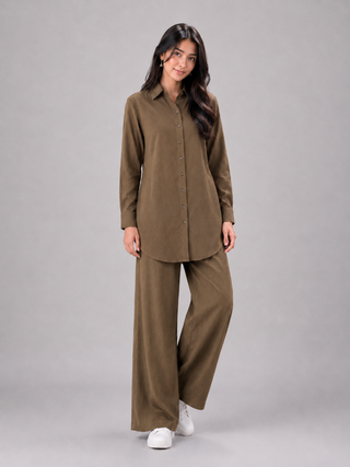 Textured Olive Co-ord Set Ecowears Store