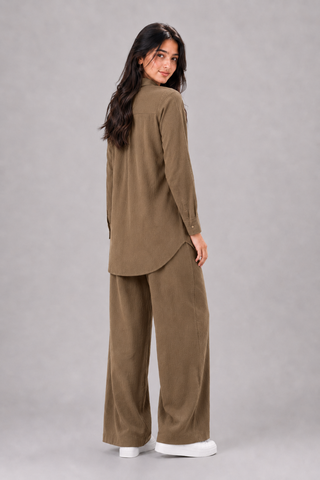 Textured Olive Co-ord Set Ecowears Store