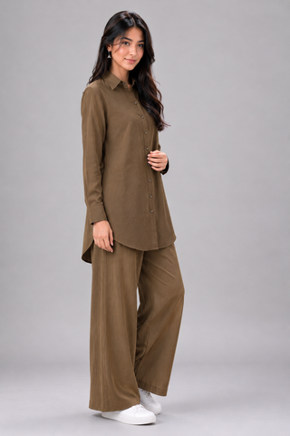 Textured Olive Co-ord Set Ecowears Store