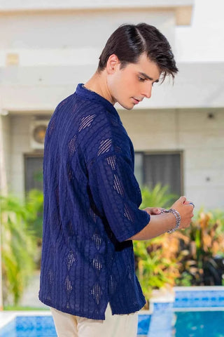 Twilight Escape Eyelet Shirt - Blue Ecowears Store