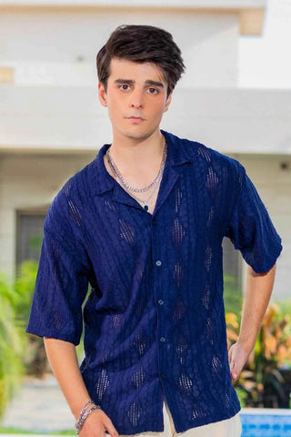 Twilight Escape Eyelet Shirt - Blue Ecowears Store