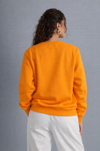 Vibrant Orange Crew Sweatshirt Ecowears Store