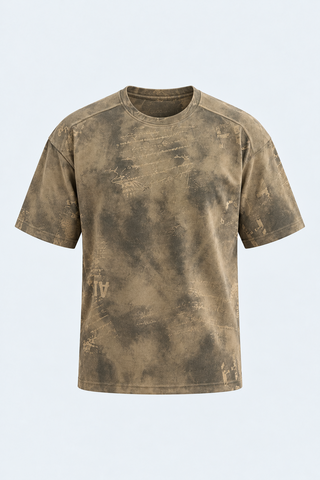 Vintage Earth Wash Graphic Tee — front studio view