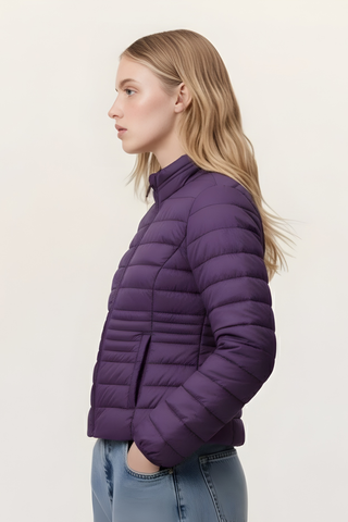 Women’s Lightweight Puffer Jacket – Deep Purple Ecowears Store