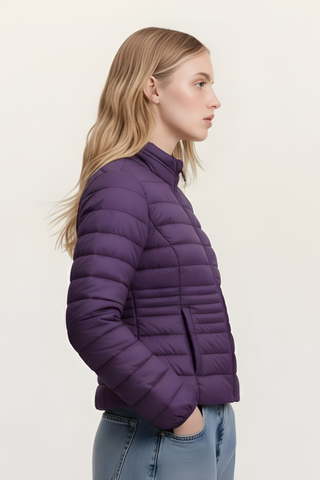 Women’s Lightweight Puffer Jacket – Deep Purple Ecowears Store
