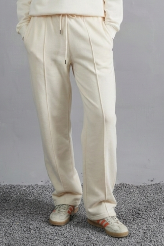 Women's Off-White Wide-Leg Cotton Trouser Ecowears Store