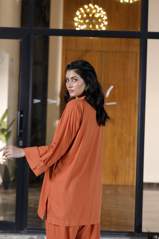 Women’s Rust Orange Co-Ord Set Ecowears Store