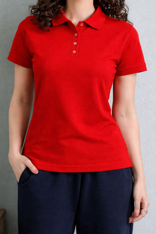 Polo with Slim Red Polo Shirt - Stylish and Comfortable Attire Ecowears Store