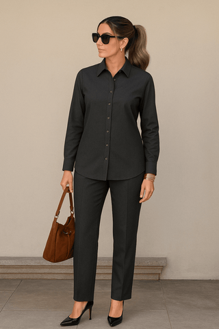 Charcoal Grey Two-Piece Co-Ord Set - Ecowears.pk