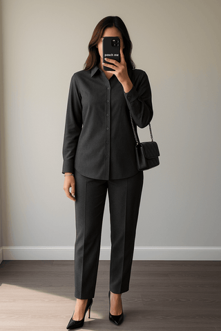 Charcoal Grey Two-Piece Co-Ord Set - Ecowears.pk