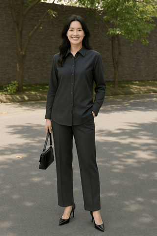 Charcoal Grey Two-Piece Co-Ord Set - Ecowears.pk