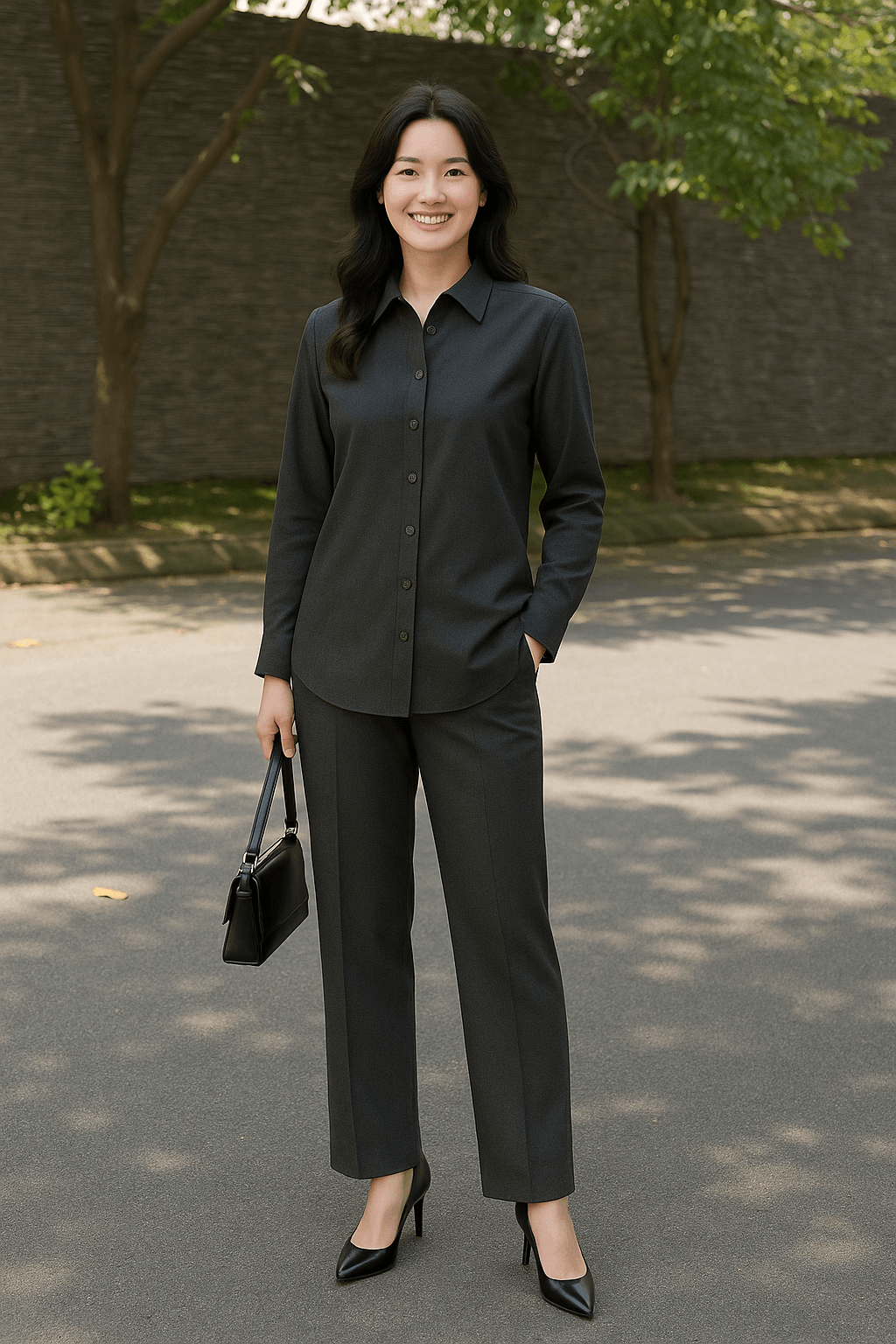 Charcoal Grey Two-Piece Co-Ord Set - Ecowears.pk